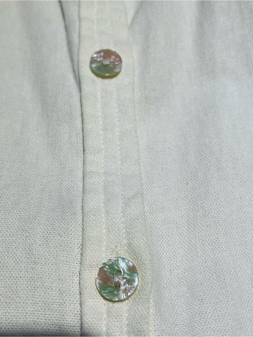 Orvis Off White Linen Shirt - medium - Picture 3 of 11